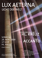 Konzertplakat: Adventskonzert Lux Aeterna