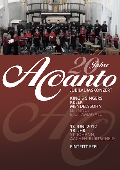Konzertplakat: Jubiläumskonzert 20 Jahre ACcanto
