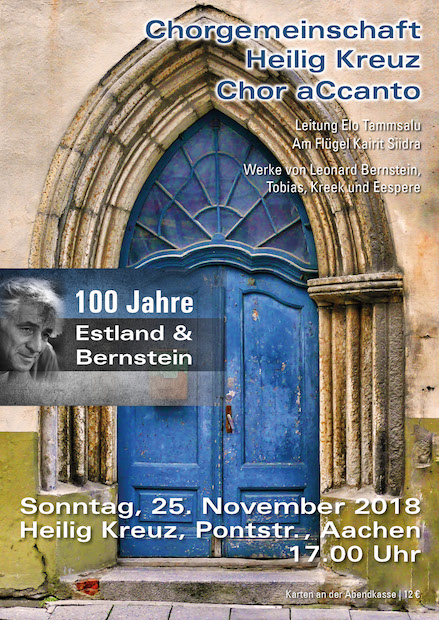 Konzertplakat: 100 Jahre Estland & Bernstein