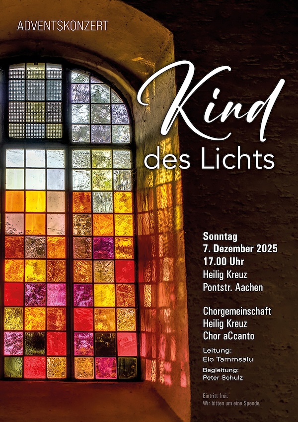 Konzertplakat zum Weihnachtskonzert 'Kind des Lichts'
